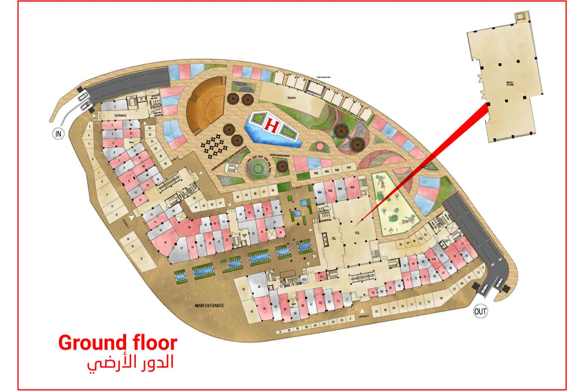 Buy G-Floor Commercial Space in High City Mall El Obour City layout image