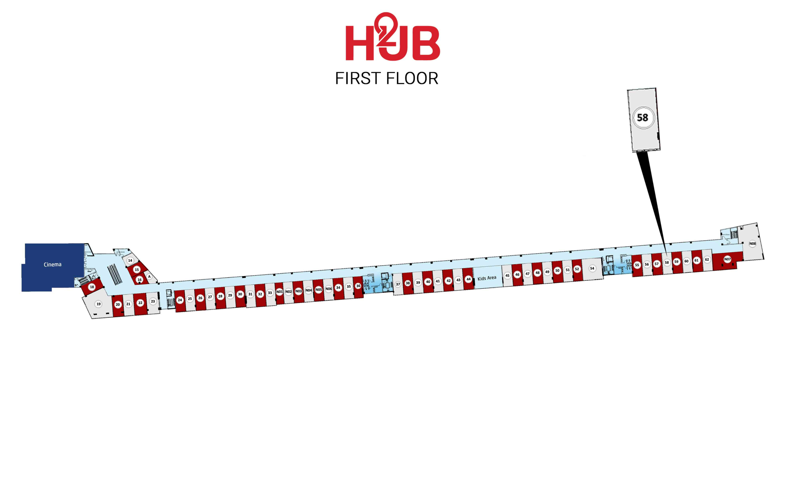 Buy Commercial Space in HUB 2 Mall new capital city cairo egypt commercial space layout images